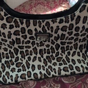 The Sak Leopard Print Shoulder Bag - Black and Brown